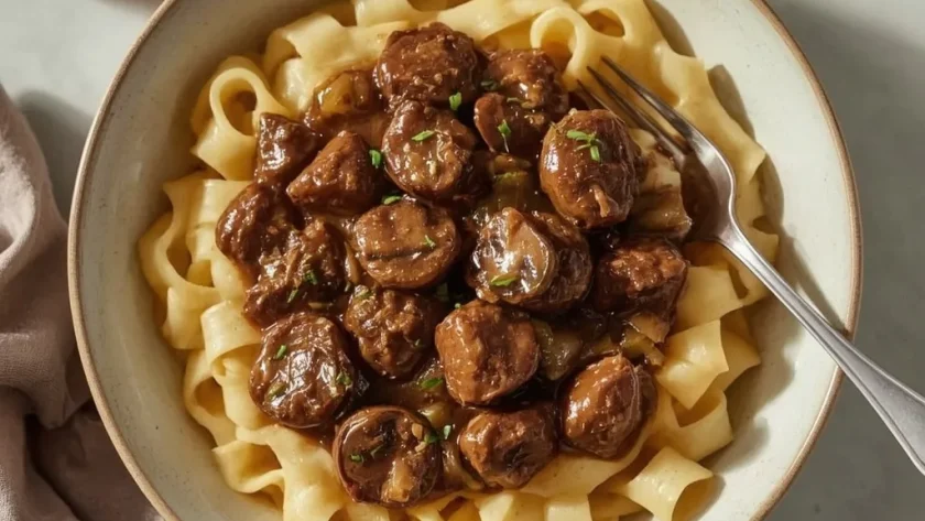 Pioneer Woman Beef Tips and Noodles
