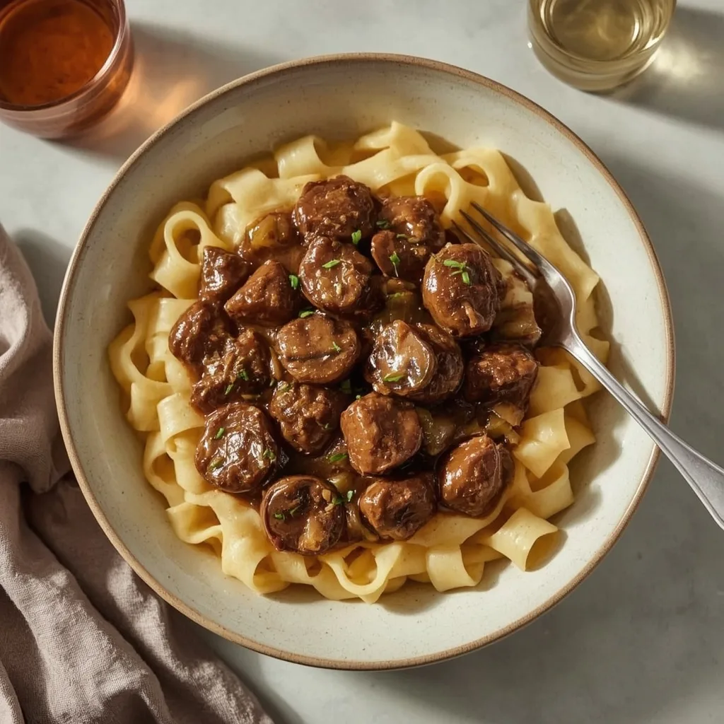 Pioneer Woman Beef Tips and Noodles
