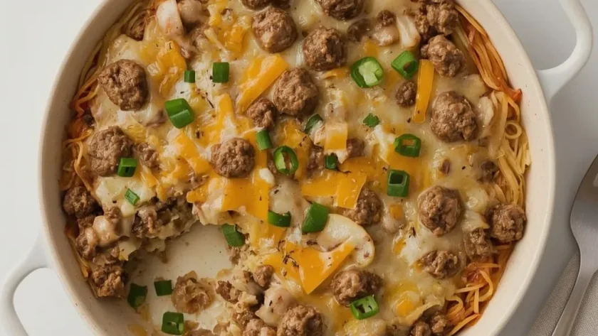 Pioneer Woman Hash Brown Casserole with Ground Beef