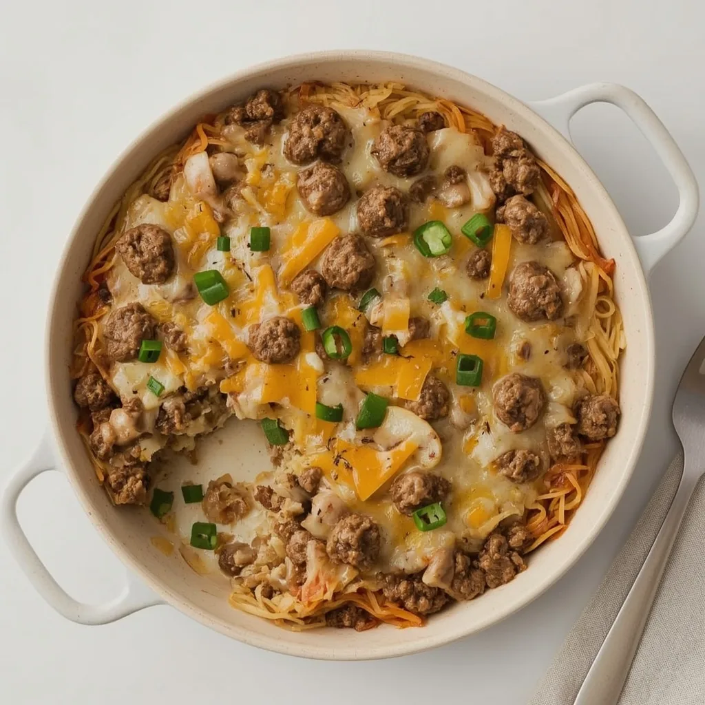 Pioneer Woman Hash Brown Casserole with Ground Beef