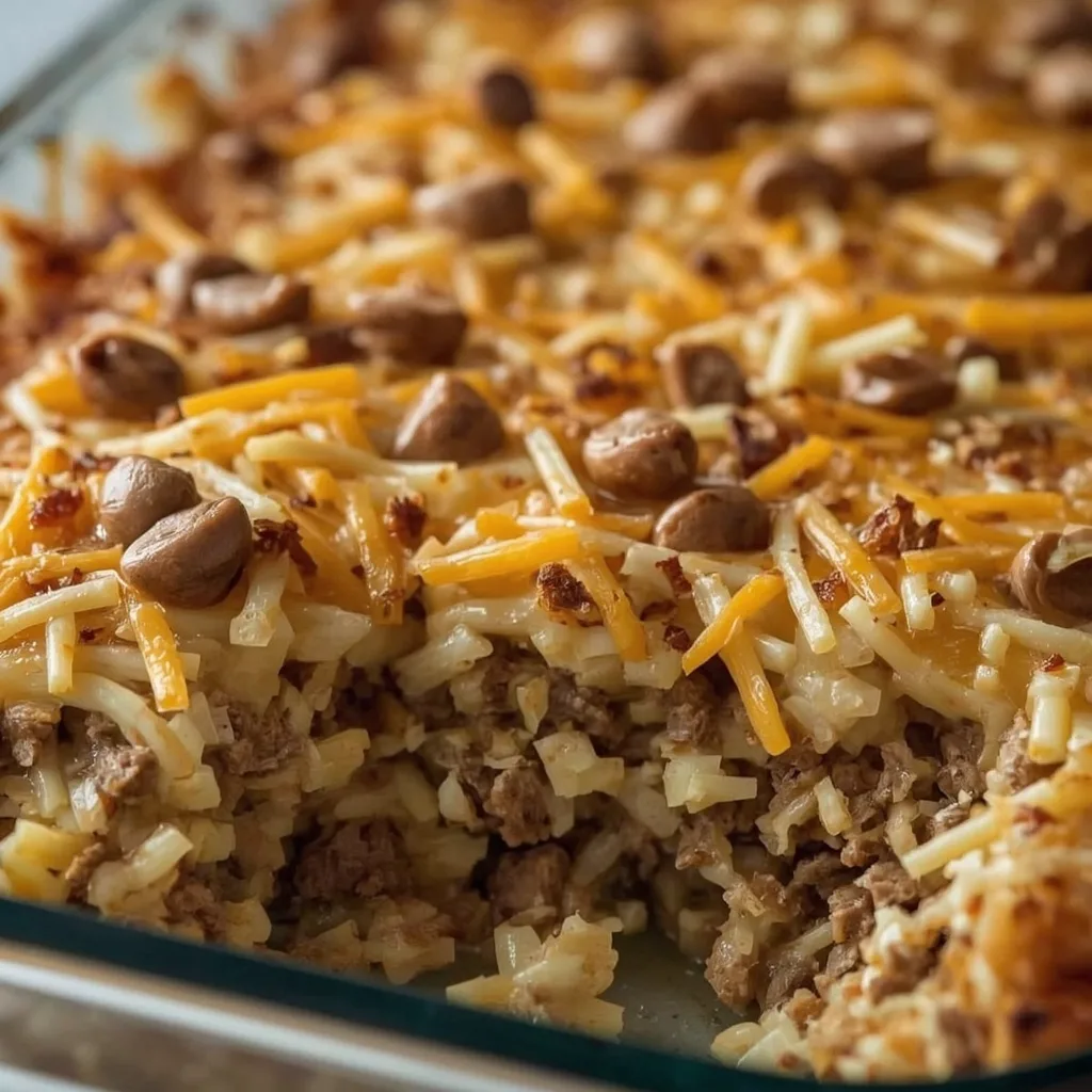 Pioneer Woman Hash Brown Casserole with Ground Beef