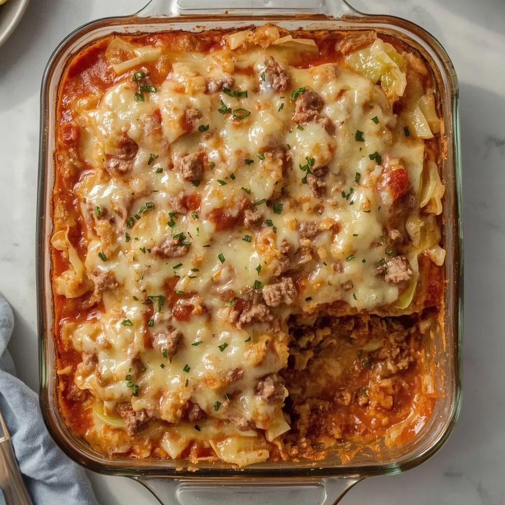 Pioneer Woman-Inspired Layered Cabbage and Ground Beef Casserole