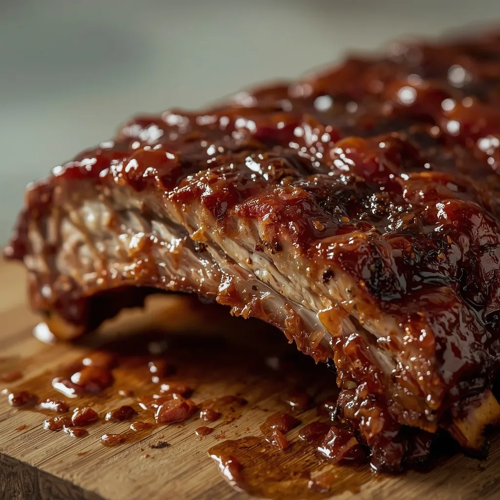 Pioneer Woman Slow Cooker Baby Back Ribs - recipe card